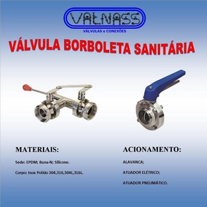 Válvula borboleta sanitária Válvula borboleta sanitária