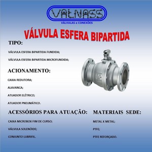 Válvula esfera bipartida